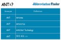 What does the acronym ant stand for?