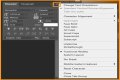 Where is the panel menu in Photoshop?